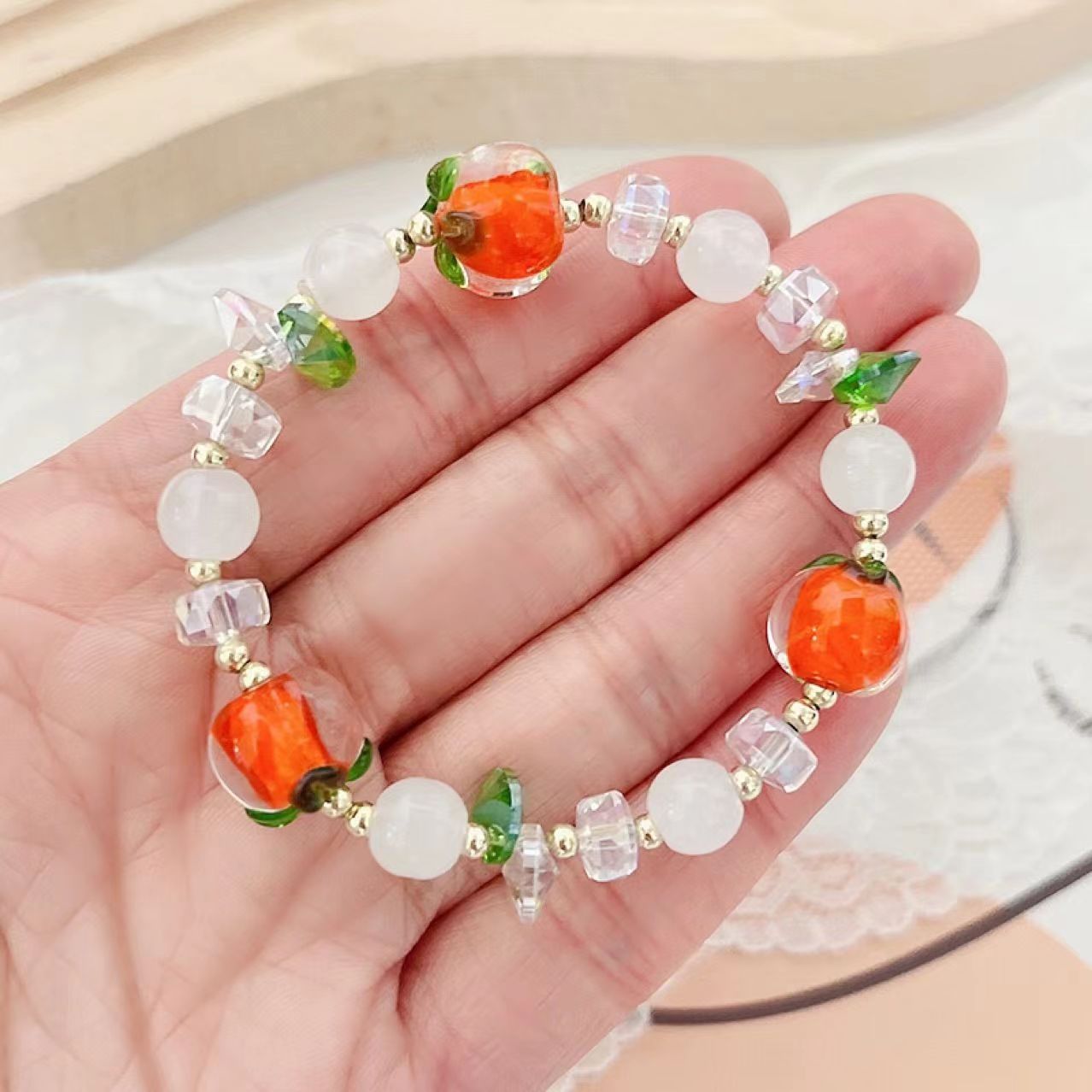 Wholesale Luminous Glass Artificial Crystal Bracelet