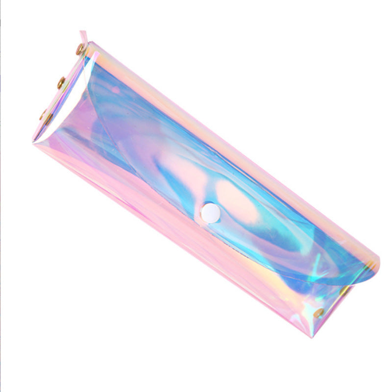 Wholesale Leather Transparent Laser Pencil Case