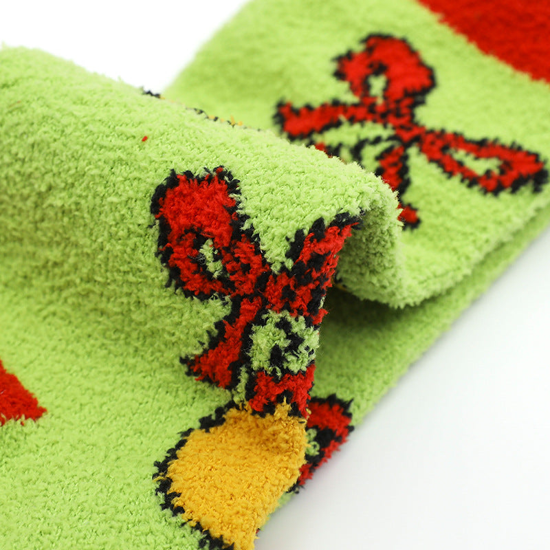Wholesale Christmas Halloween Cartoon Personality Coral Fleece Long Socks