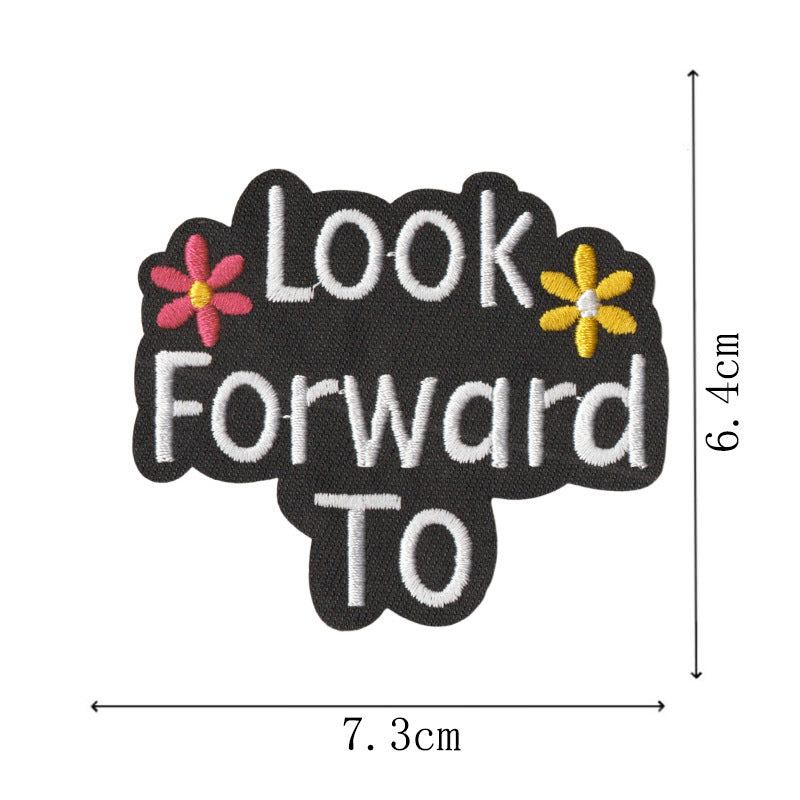 Wholesale Trendy Letter Quote Embroidered Patches No Sew Iron On DIY Accessory For Clothes Bags Towels 10 Pack