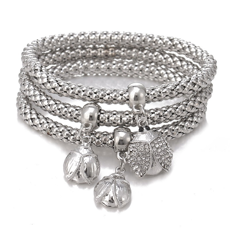 Wholesale Popcorn Chain Three Color Set Bracelet