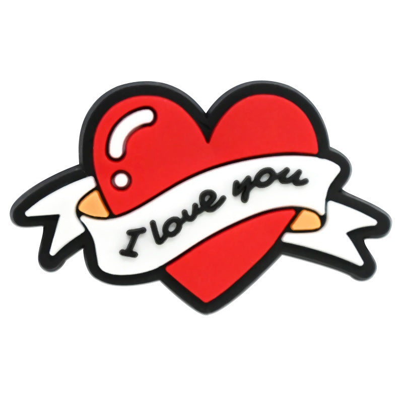 Wholesale Random 100pcs Valentine' s Day Series Wedding Dessert Cartoon Croc Charms