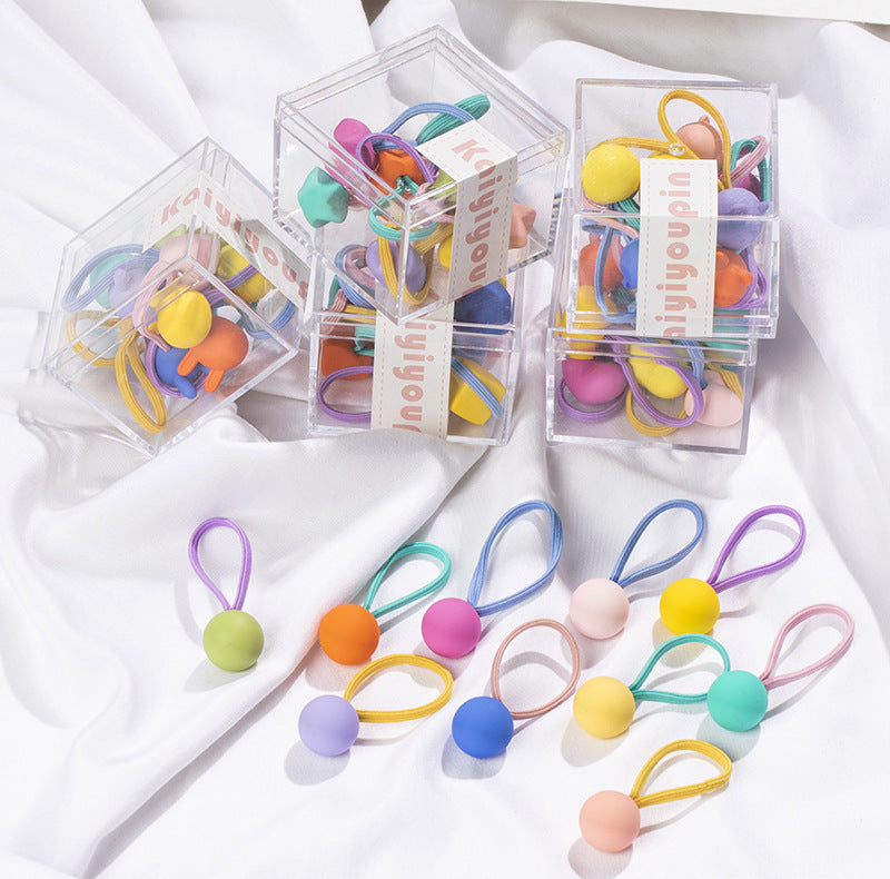 Wholesale Resin Candy Color Kids Hair Ties