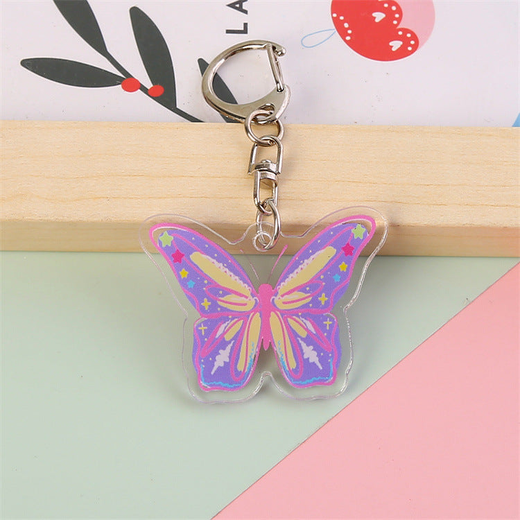 Wholesale Cute Colored Butterfly Acrylic Keychains