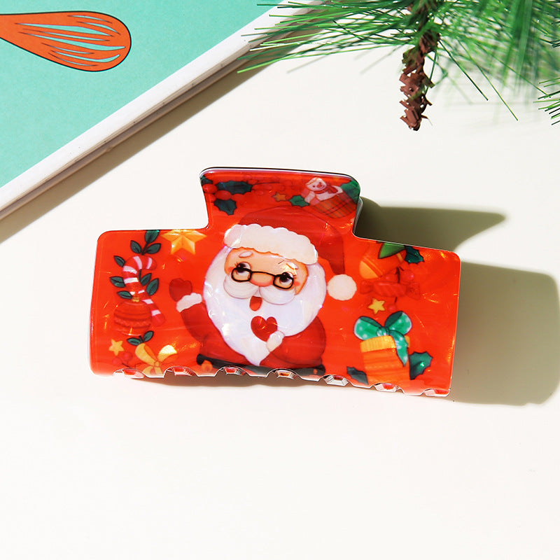 Wholesale Christmas Snowman Hair Claw Clip Snowflake Gingerbread Design Stylish Hair Accessory For Party Gift And Boutique Resale