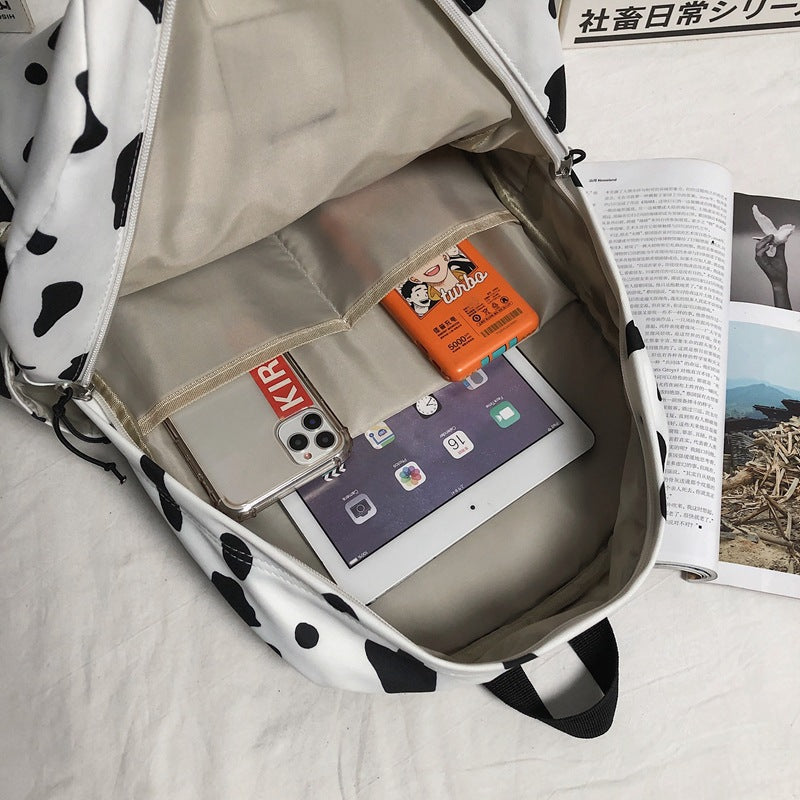 Wholesale Cow Pattern Leopard Pattern Nylon Backpack