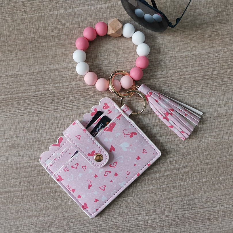 Wholesale Christmas Santa Claus Snowman Moose Silicone Wrist Coin Purse Keychain