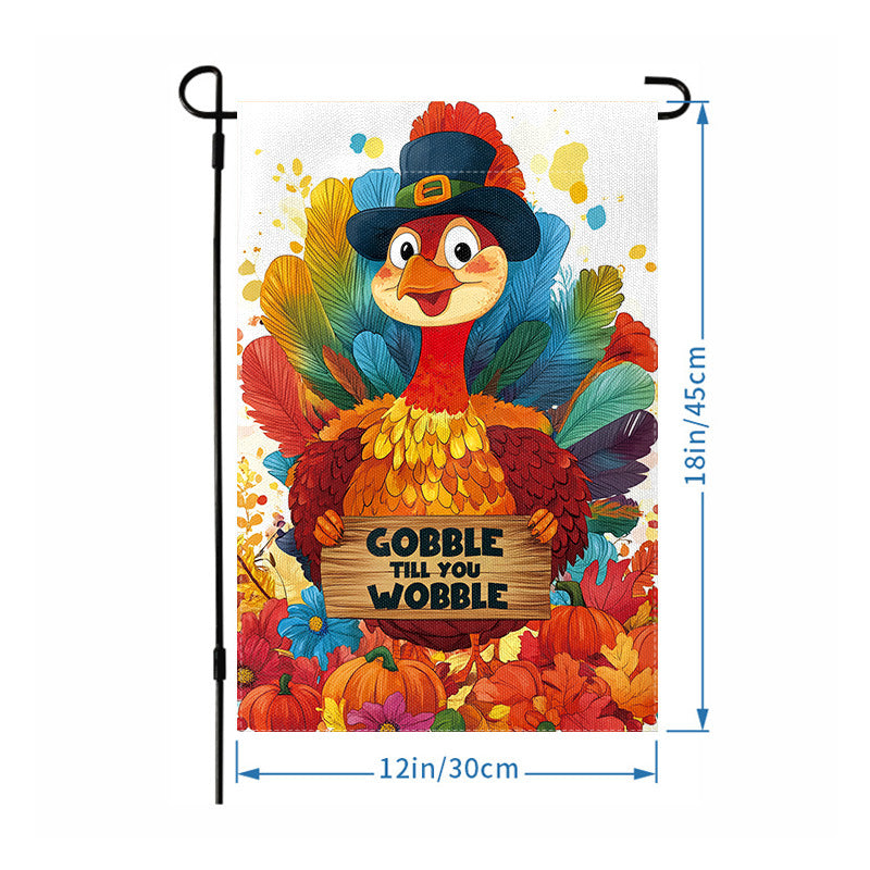 Wholesale Thanksgiving Garden Flag Hanging Flag Party Atmosphere Garden Flag