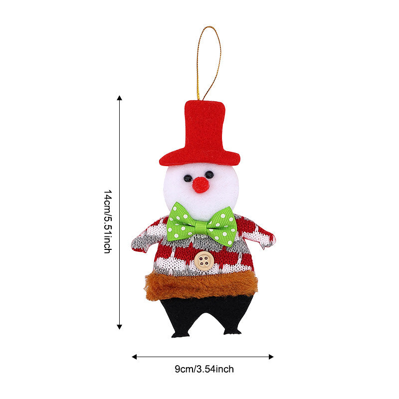 Wholesale Christmas tree ornaments  snowman  cartoon reindeer  bell ornaments