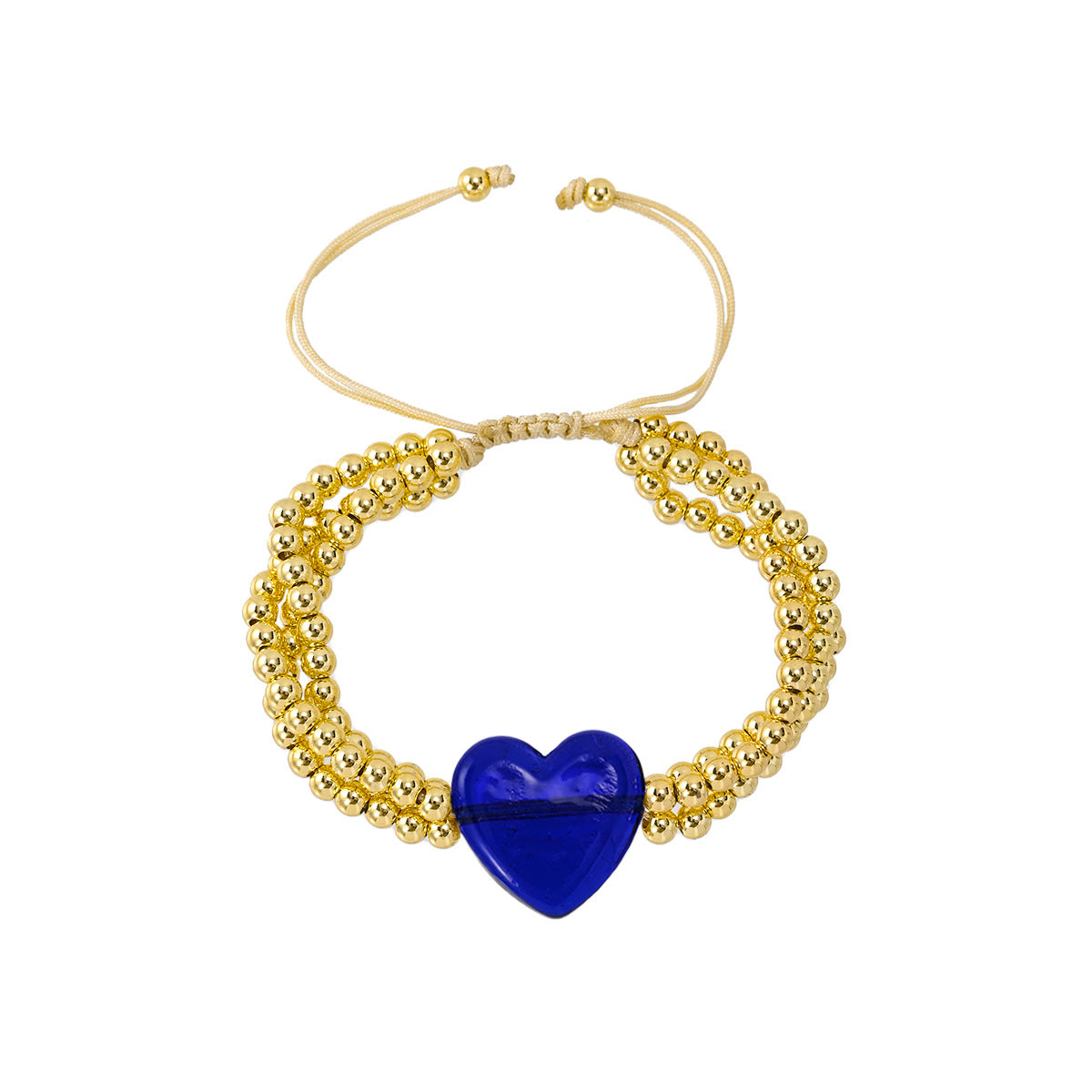 Wholesale Liuli heart-shaped peach heart multi-layer bead weaving bracelet