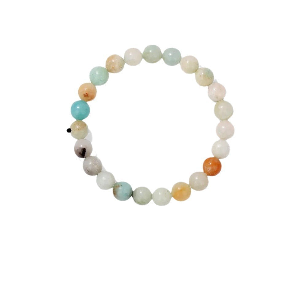 Wholesale Handmade Natural Stone Stretch Bracelet With 8Mm Green Chalcedony Quartz And Tiger Eye Beads Trendy Unisex Jewelry Accessory