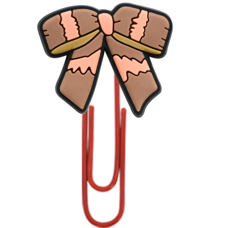 Wholesale Random 50pcs Cartoon bow student paper clip bookmark