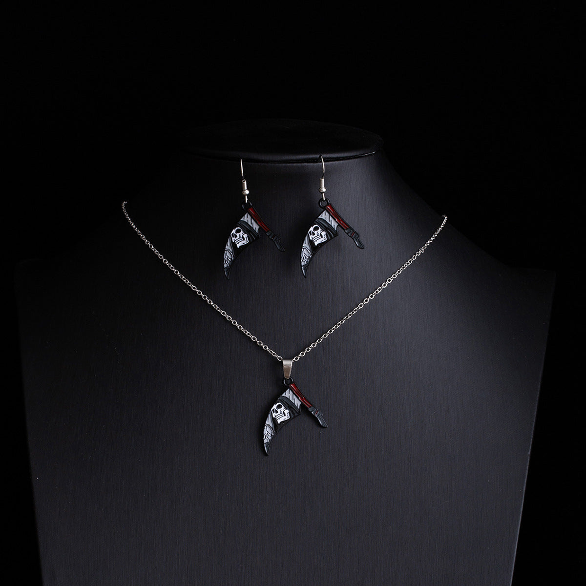 Wholesale Gothic Punk  Earring Necklace Set