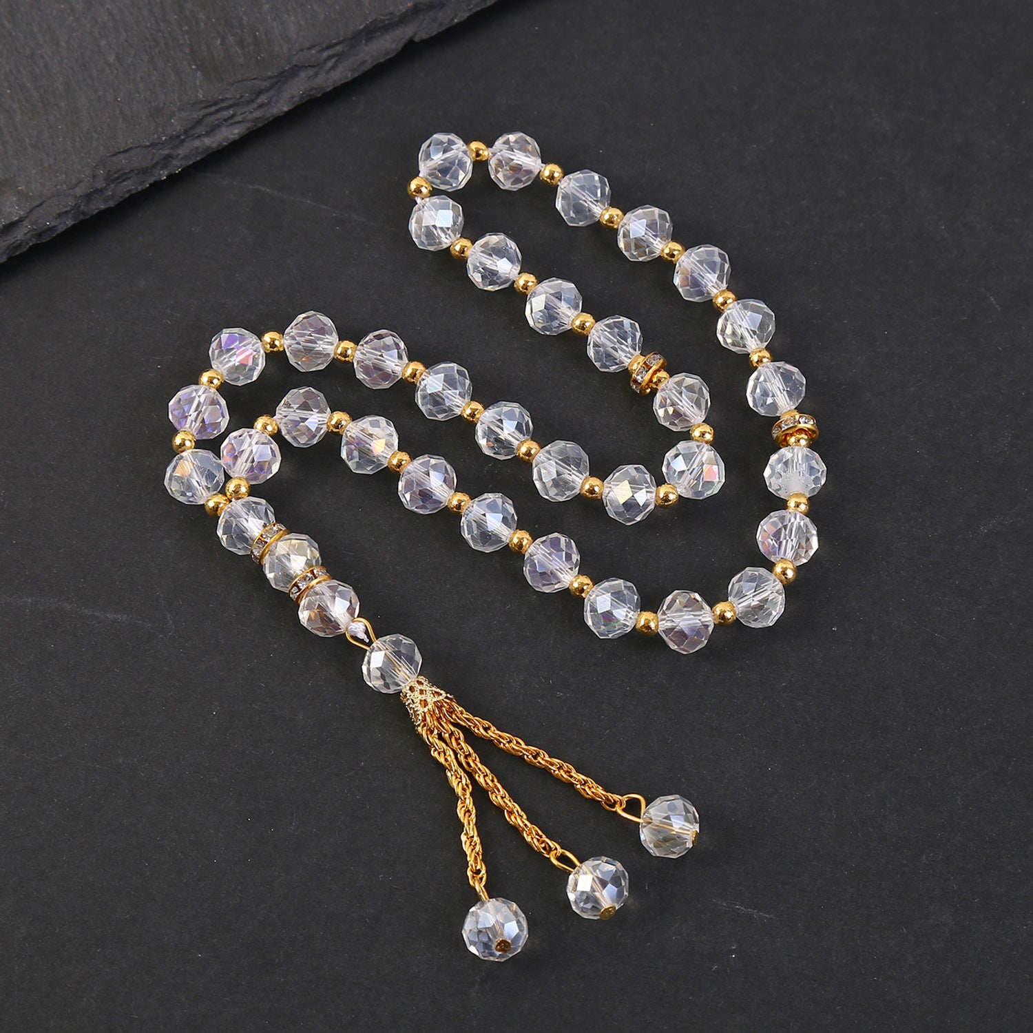 Wholesale Exotic Style 10Mm Transparent Glass Bead Bracelet Unisex Handmade Jewelry Chic Gift Boutique Resale