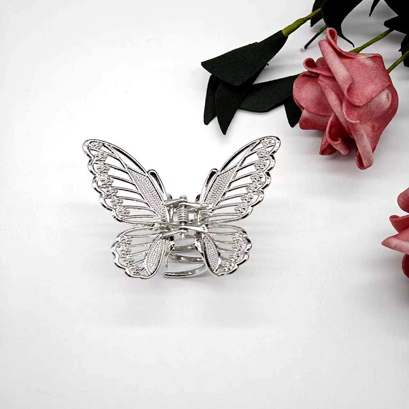 Wholesale Sweet Butterfly Clip Korean Korean-style Head Half-tied Hairpin Valentine's Day Cross-border Hollow Shark Clip Bangs Clip