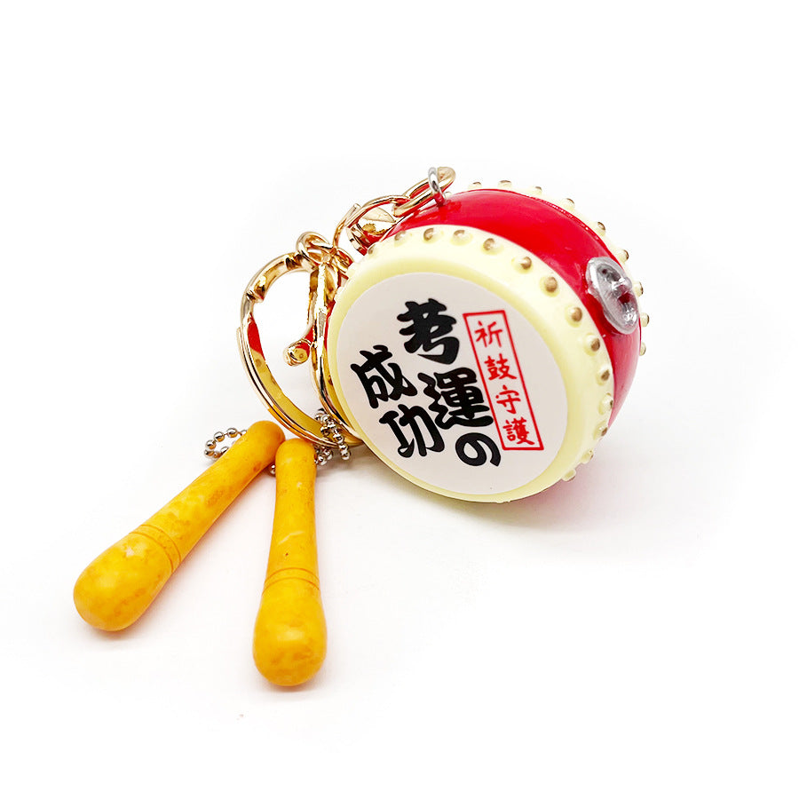 Wholesale Creative Wooden Small Simulation Drum Keychain