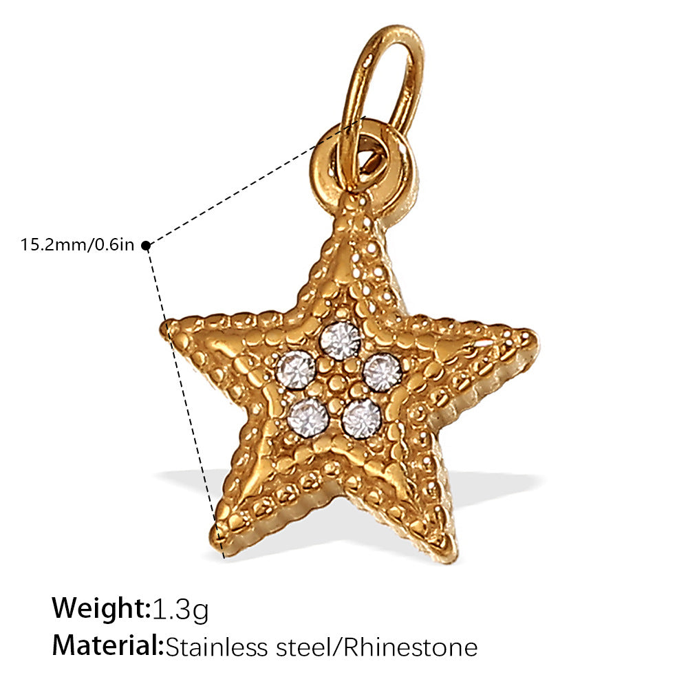 Wholesale Stainless steel 18K gold-plated sun and moon pendant necklace