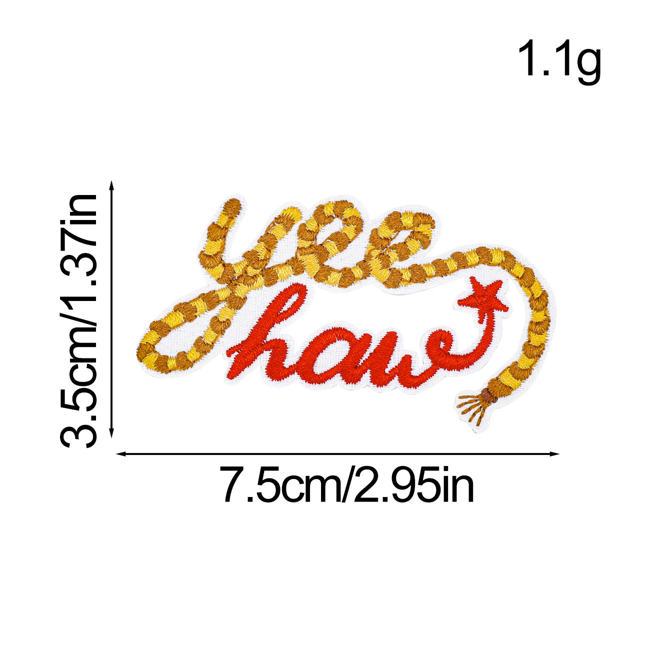 Wholesale Western patch yellow clothing accessories embroidery patch