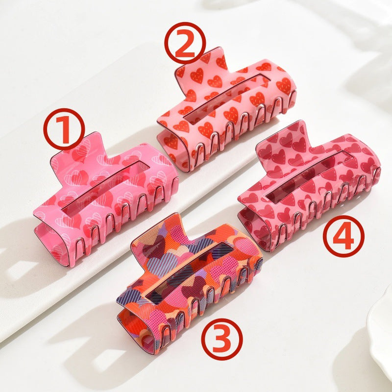 Wholesale Valentine's Day Love Back Head Sweet Elegant Grab Clip