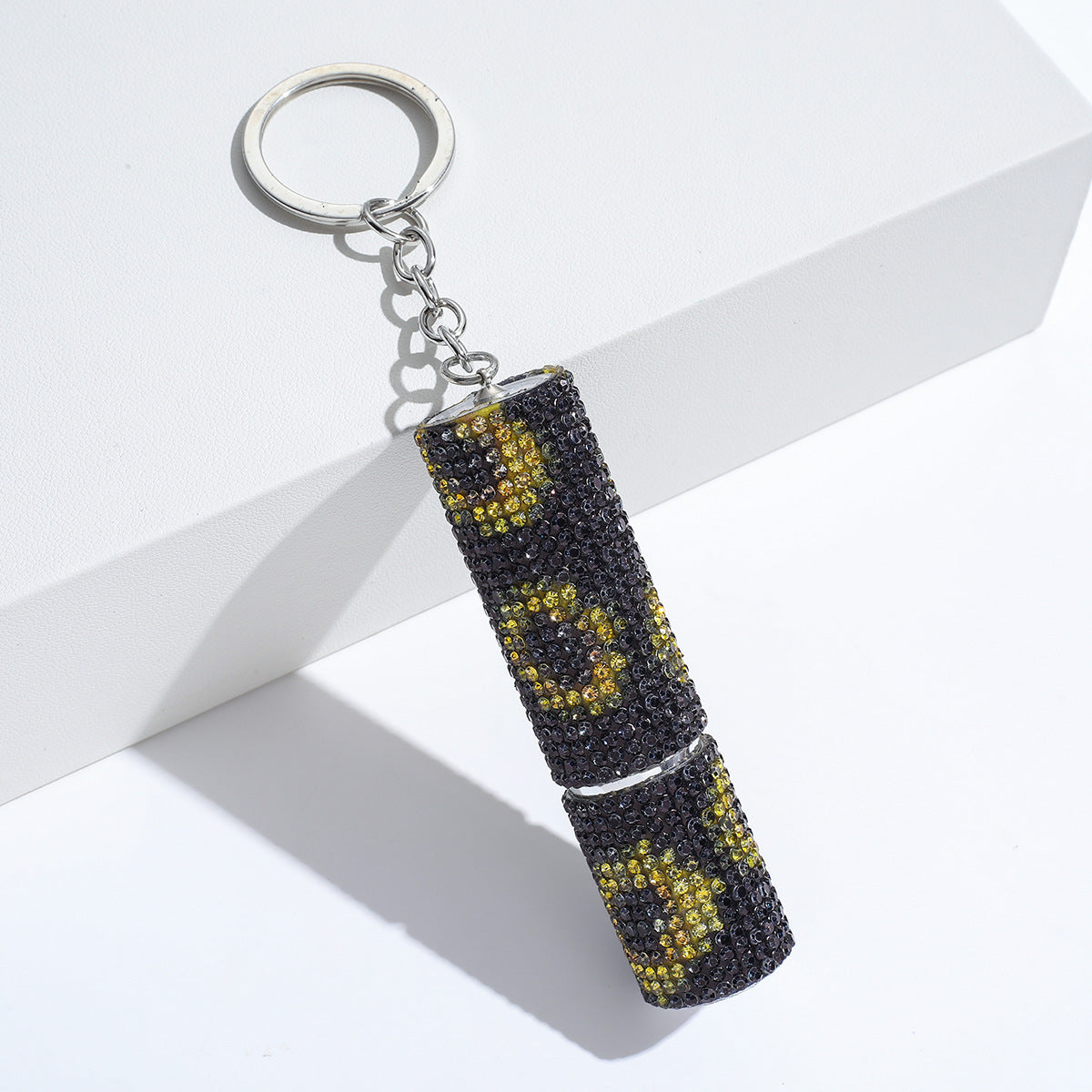 Wholesale Colorful Leopard Print Rhinestone Perfume Bottle Portable Multifunctional Keychain