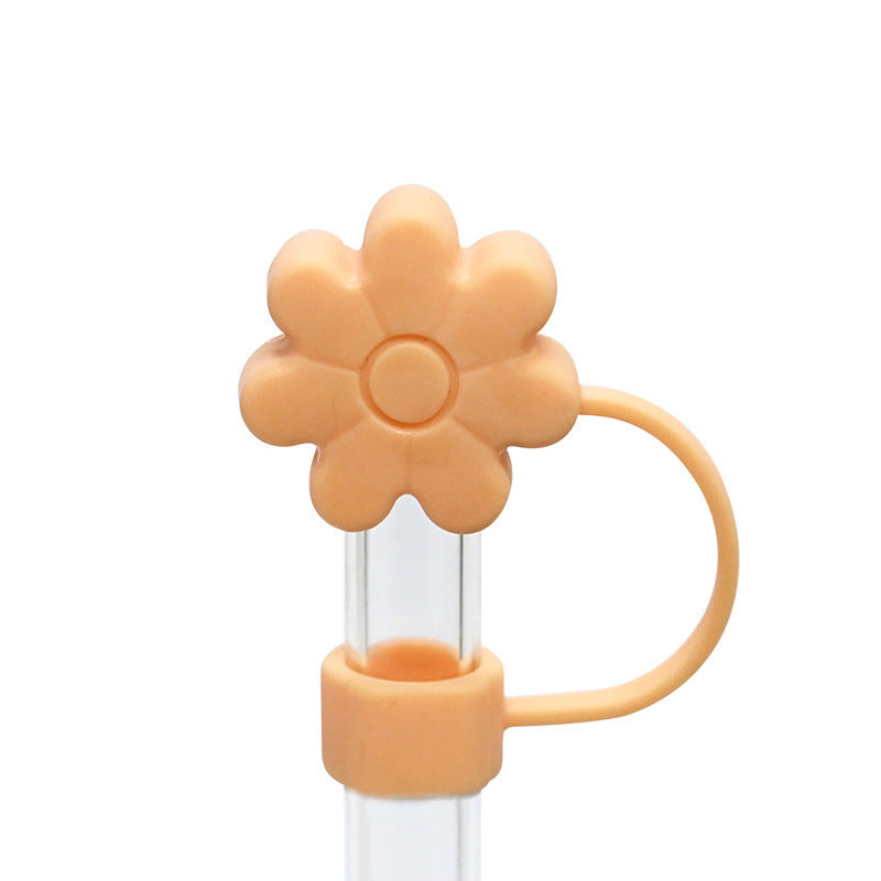 Wholesale  16pcs/pack  Flower dust plug straw hat  Straw Tube Cap