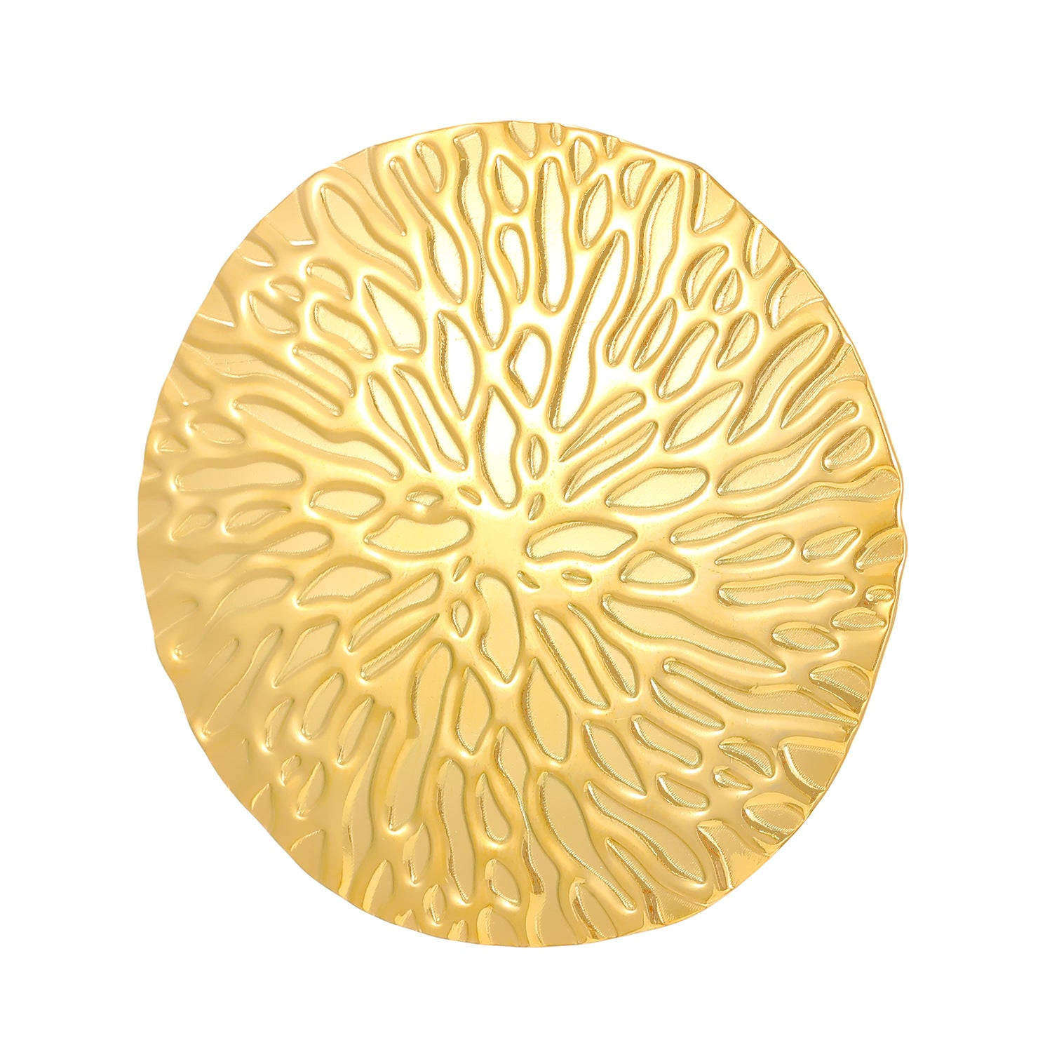 Wholesale  18k Convex and Concave Texture Round Ring Women's Ring