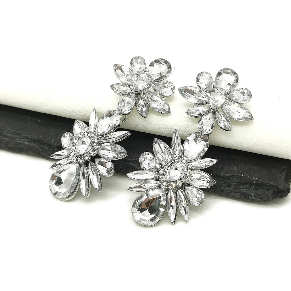 Wholesale Crystal Diamond Flower Earrings Earrings
