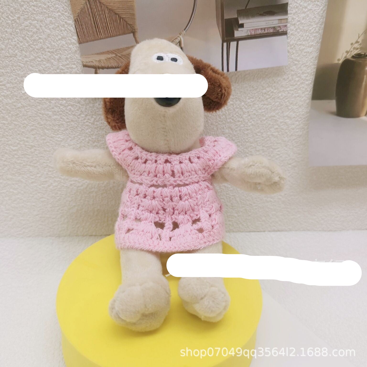 Wholesale 2pcs/pack 13cm Handdog Cotton Doll Skirt Handmade Plush Toy Woven Doll Clothes