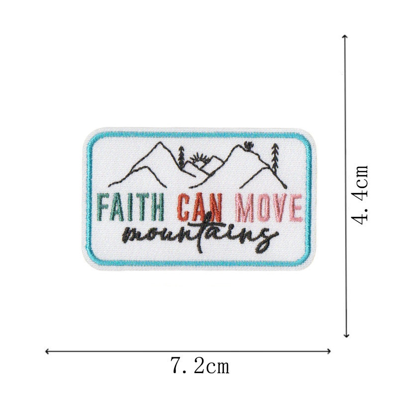 Wholesale Chic Embroidered Patches 16 Pcs Bible Verse Iron On Applique For et Clothing Decoration Resale Gift