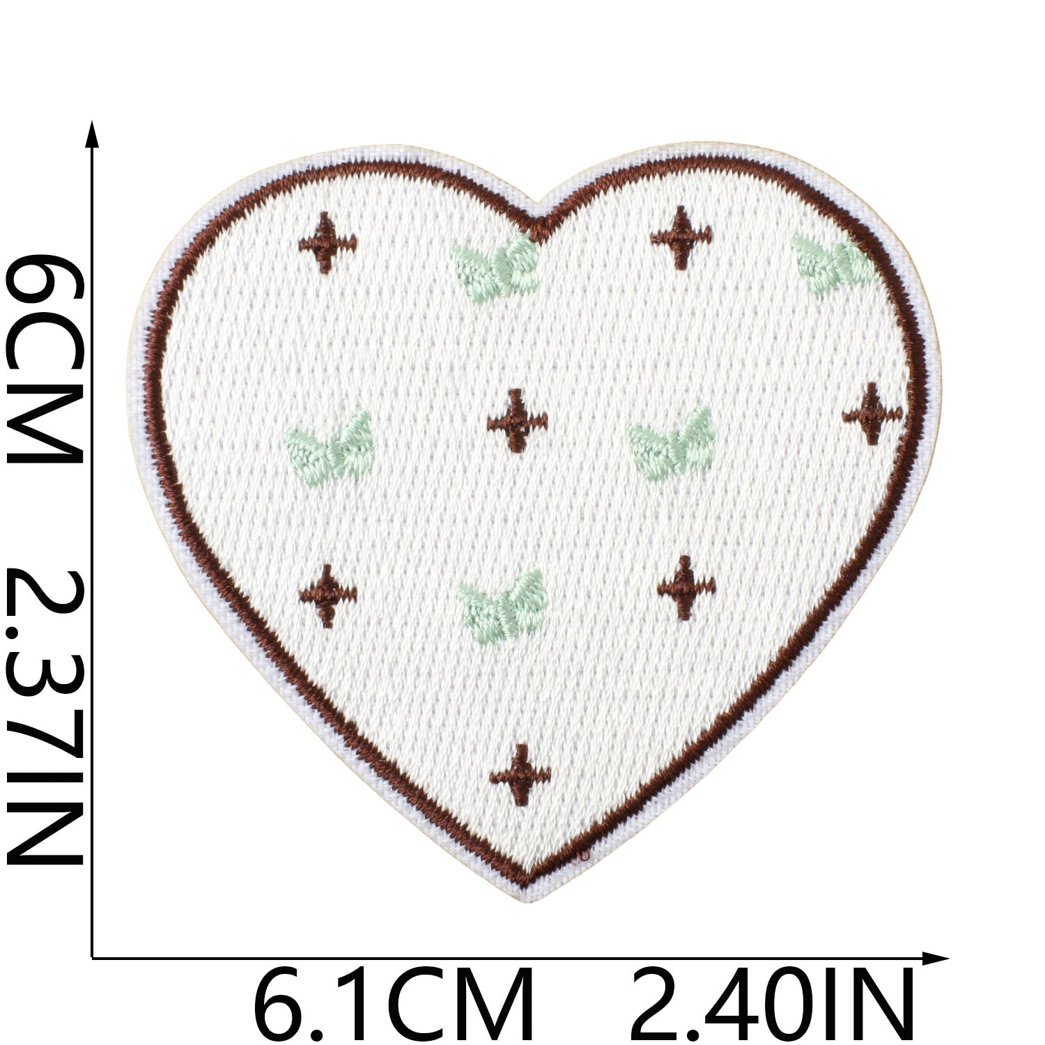 Wholesale Heart Shaped Embroidered Iron On Patches Cute DIY Clothing Repair Decorative Accent