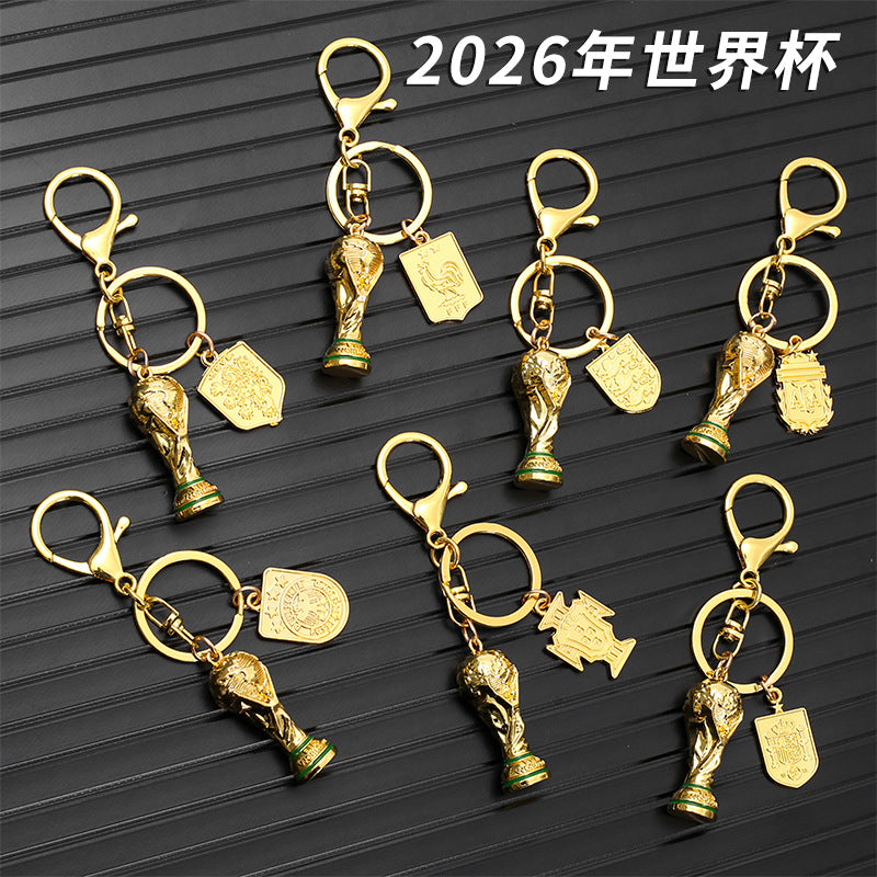 Wholesale Football team trophy sports series metal keychain OLY Exclusive