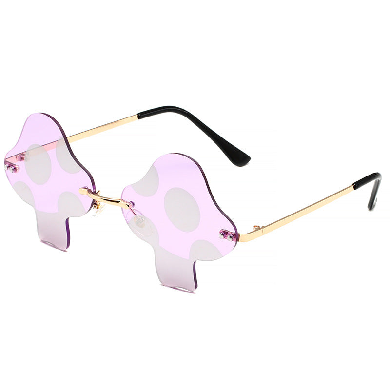 Wholesale PC Color Film Mushroom Frameless Colorful Sunglasses