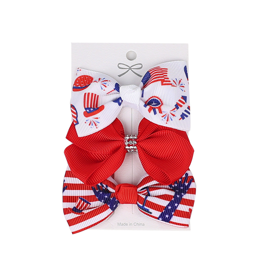 Wholesale Thread Ribbon Kids Headwear Independence Day