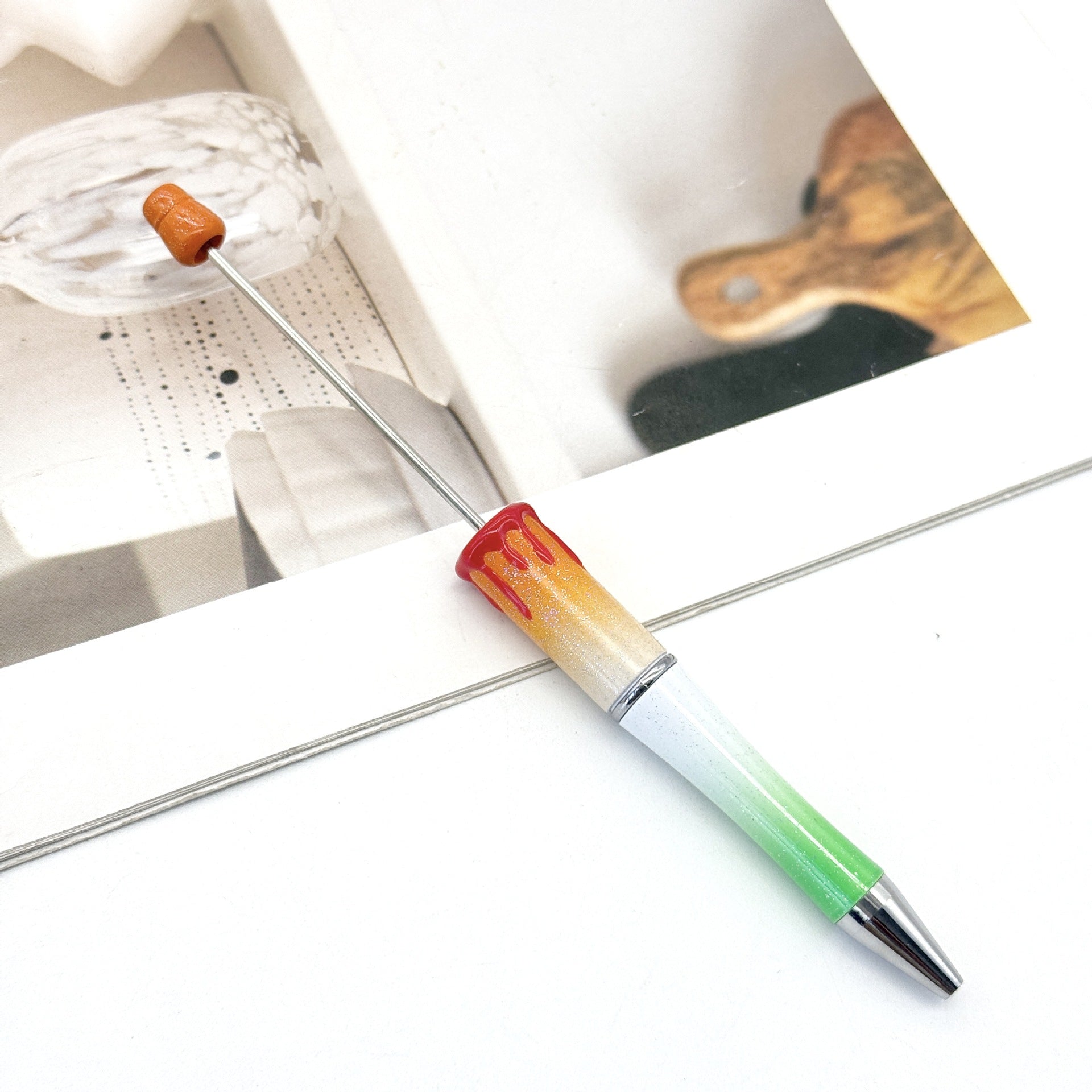 Wholesale New DIY Blood Print Beadable Pen Christmas Blood Print Pen