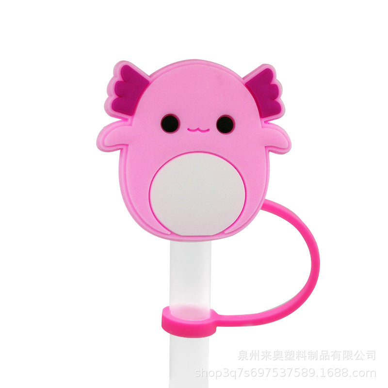 Wholesale 20PCS PVC Cute Doll Straw Tube Cap