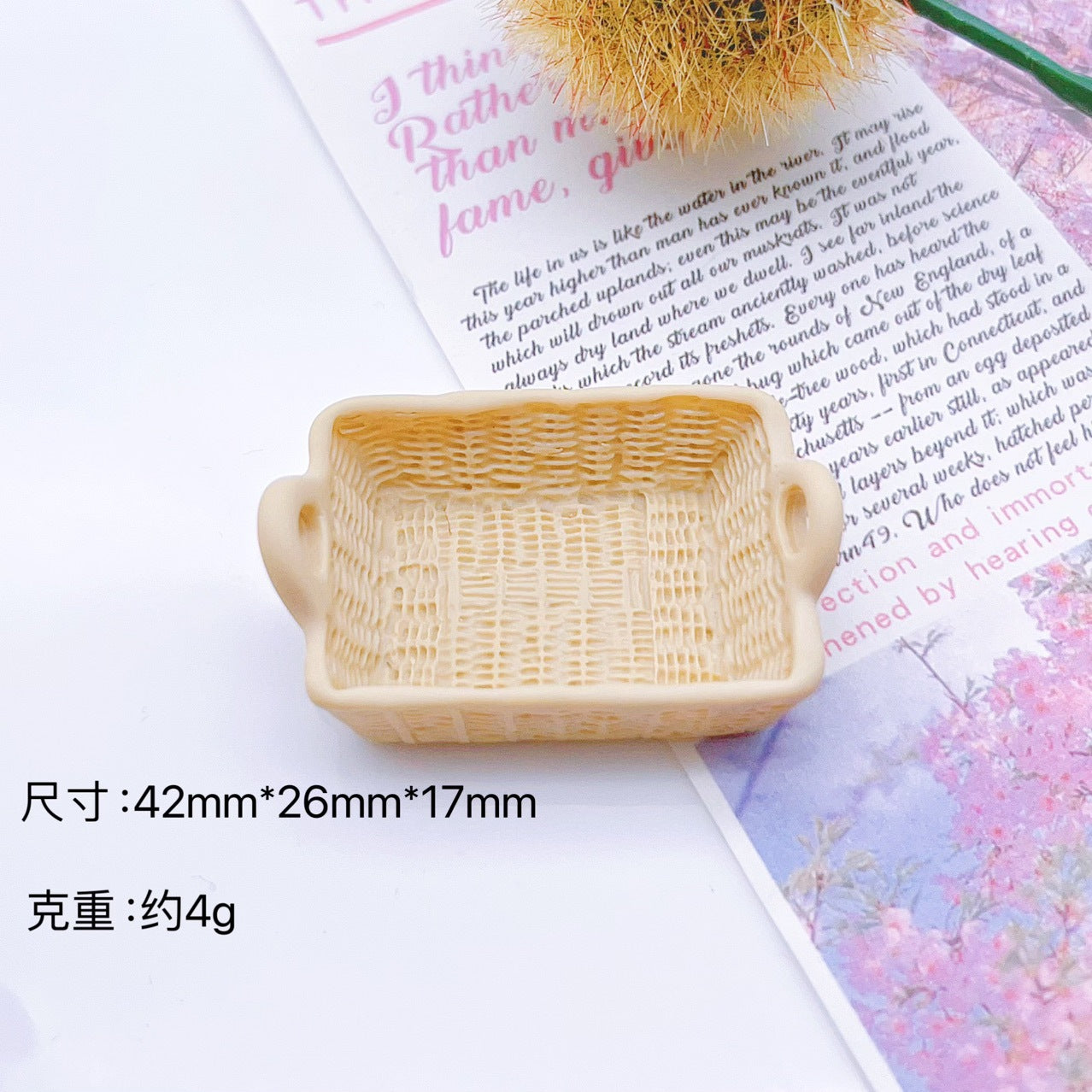 Wholesale 10pcs Simulation Bread Basket Resin Doll Accessories