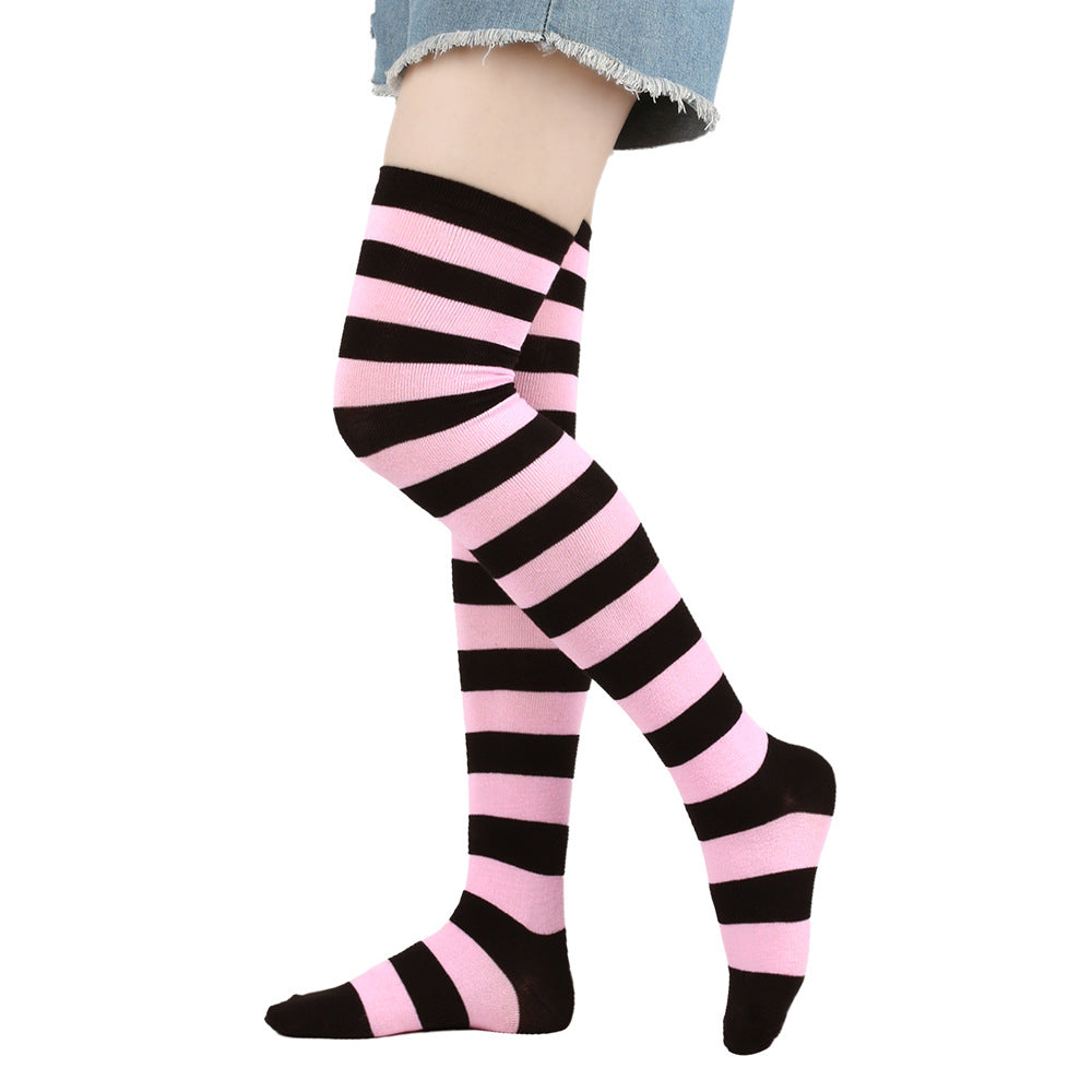 Wholesale Halloween Zebra Over-the-Knee Striped Socks
