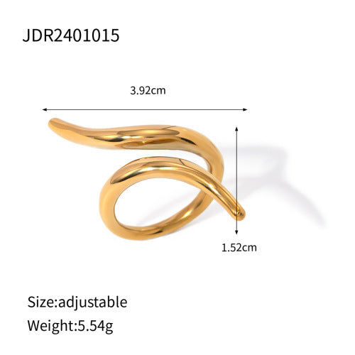 Wholesale Small irregular simple open titanium steel ring