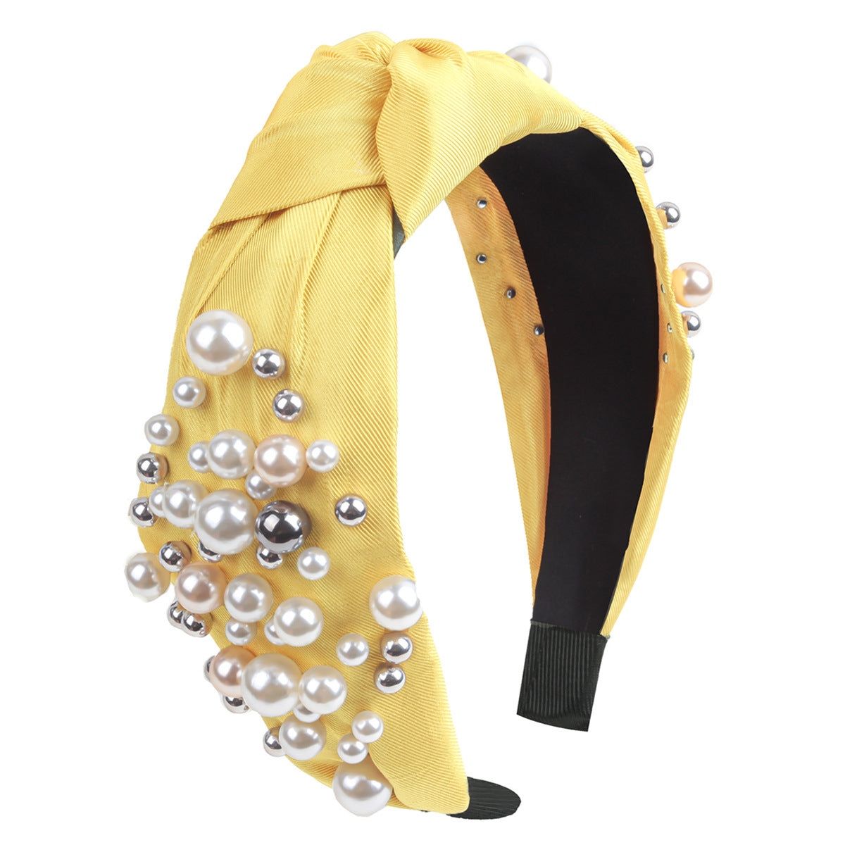 Wholesale new headband women's pearl knotted fabric headband fashion simple temperament headband hair accessories
