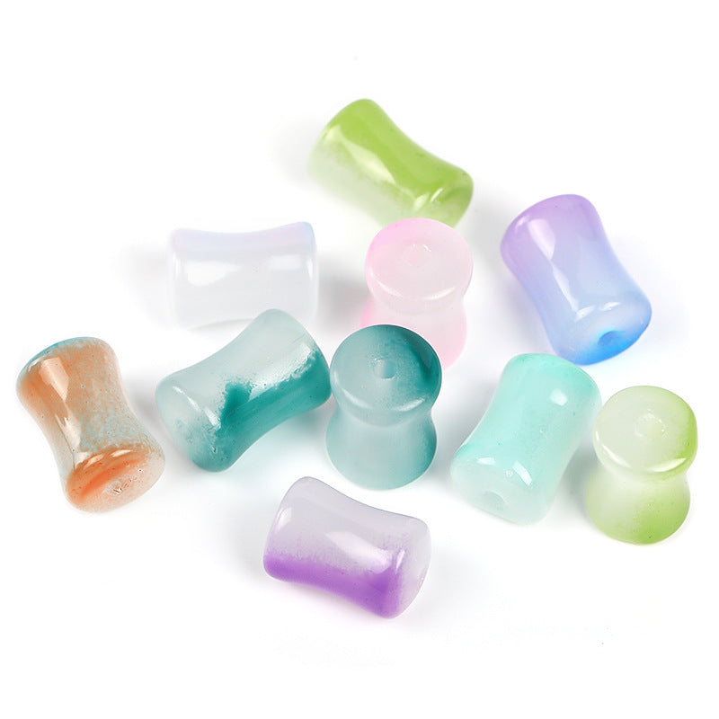 Wholesale 50PCS/PACK Gradient Two-color Bamboo Joint Glass Bead String