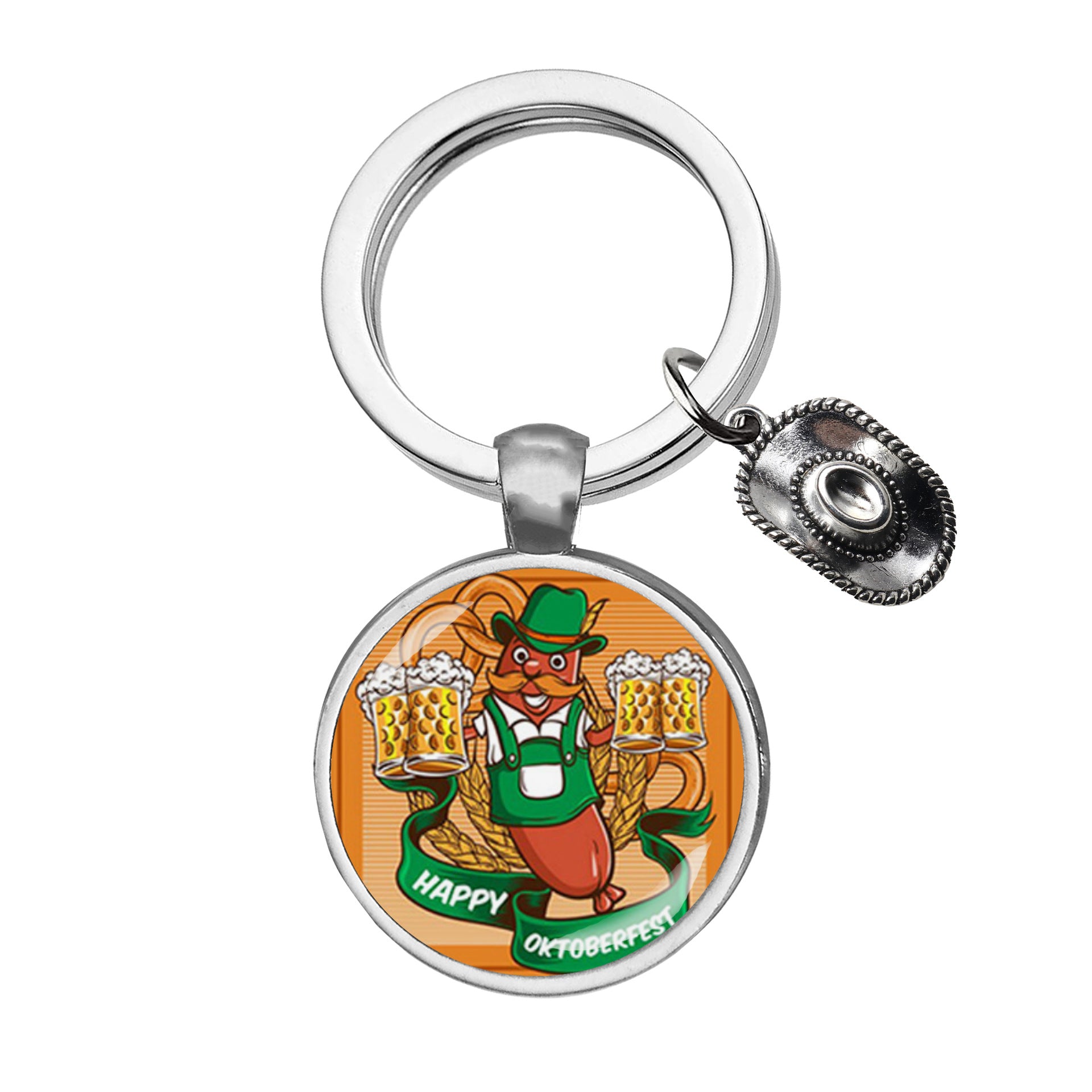 Wholesale Cowboy Hat Beer Stainless Steel Keychain