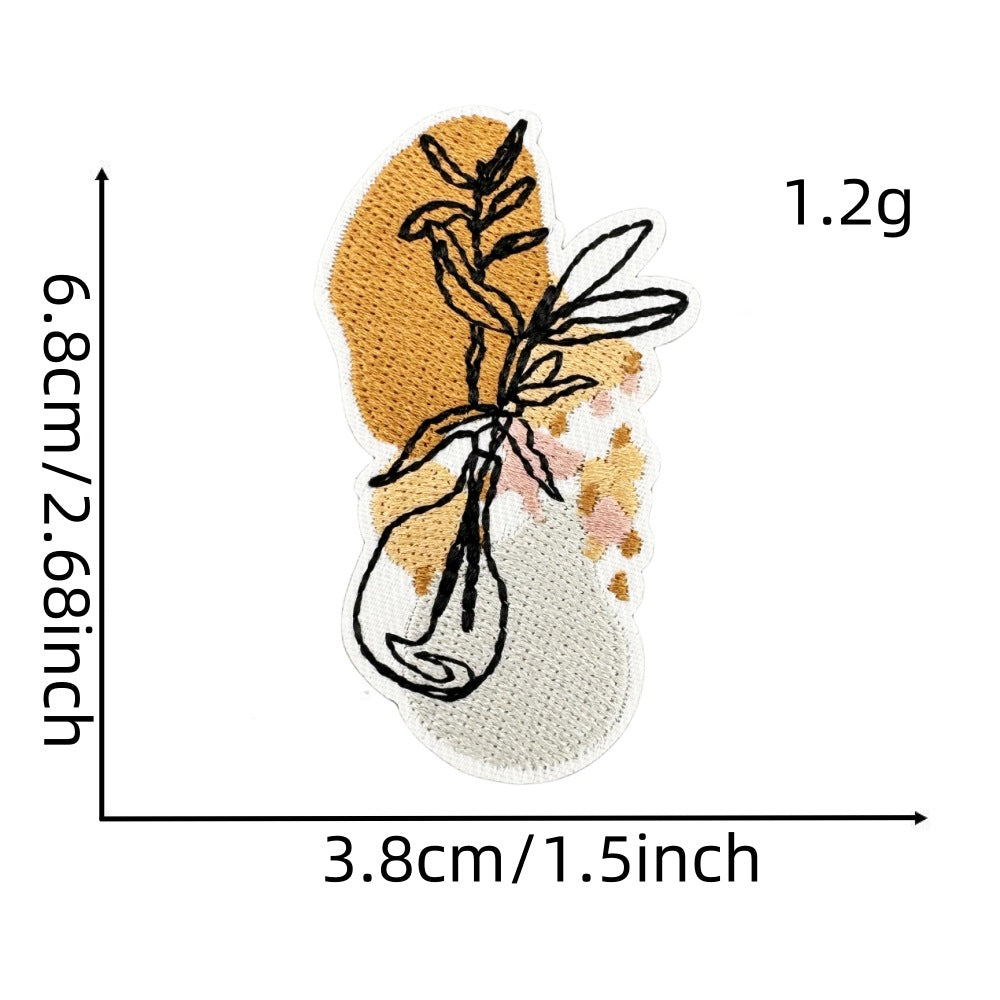 Wholesale Cute Bohemian Embroidered Patches Polyester Thread For Clothing Bags And Resale