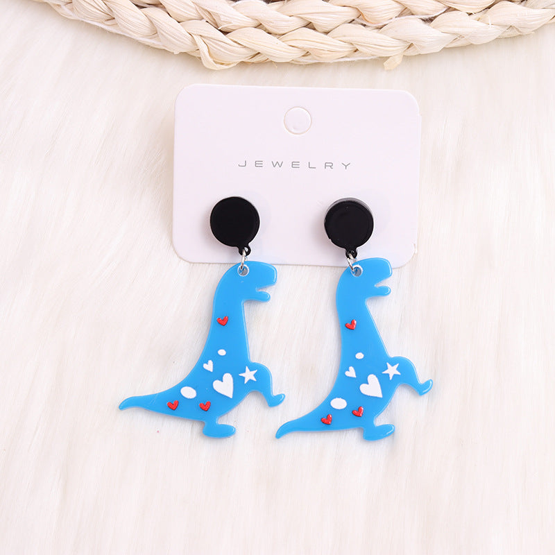 Wholesale Dinosaur Love Acrylic Earrings