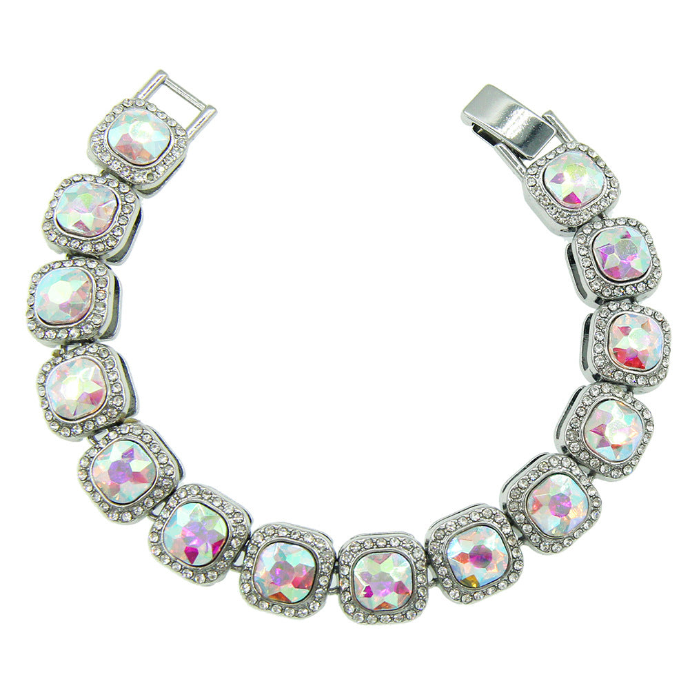 Wholesale Square Round Diamond Alloy Bracelet