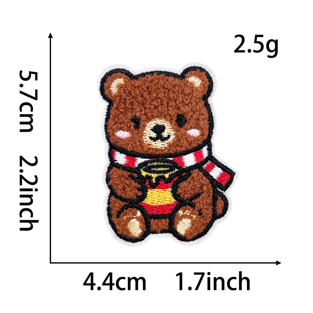 Wholesale Stylish Panda Embroidered Patch Self Adhesive Applique For Coats Trendy Fashion Accessory Boutique Gift For DIY Crafting