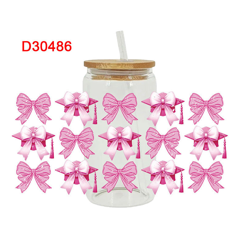 Wholesale Bow Graduation Season 16oz Cup UV DTF Wraps