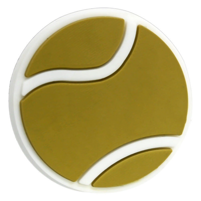 Wholesale Random 100pcs/pack  Ball sports series perforated thick patch soft rubber handmade burnt beads