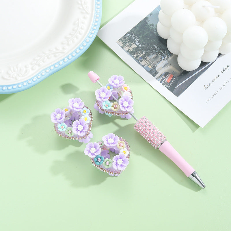 Wholesale 10pcs Heavy Industry Love Flower Bead