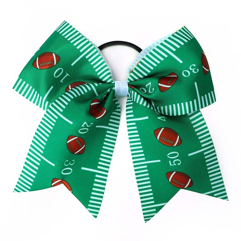 Wholesale World Cup fans children' s dovetail bow hair band Football Pattern