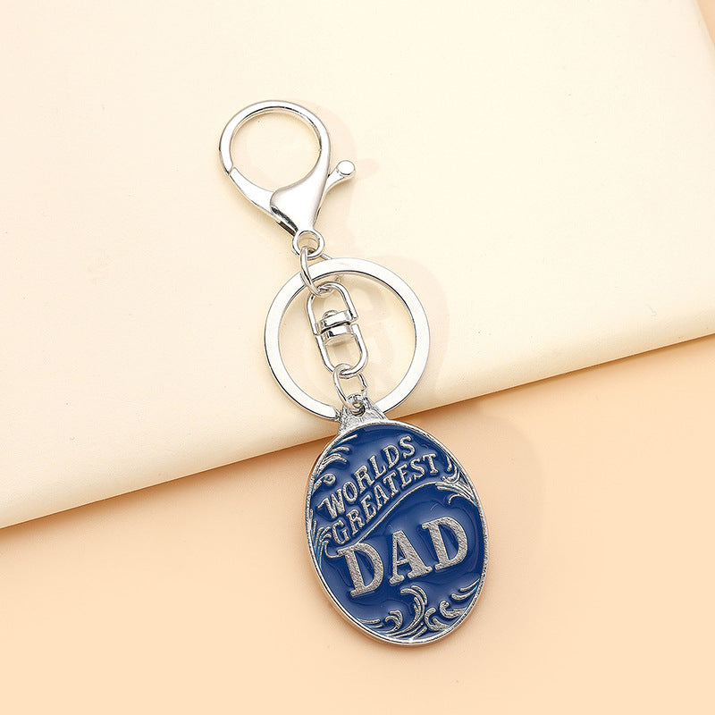 Wholesale Silicone Father's Day Mother's Day Alloy Keychain